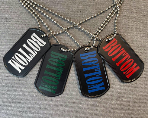 Vinyl Print Metal Tag - "BOTTOM"